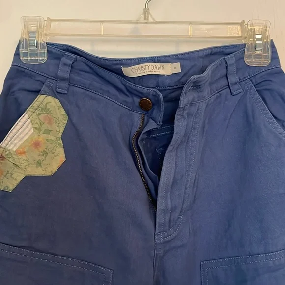 Christy Dawn Vibrant Blue Floral Trousers - Picture 6 of 11